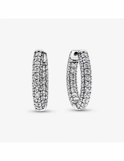 PANDORA Créoles Rang Pavées