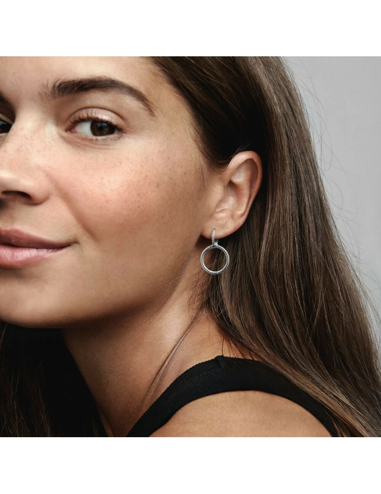 PANDORA Doubles Créoles à Charms Pandora Moments – Image 2