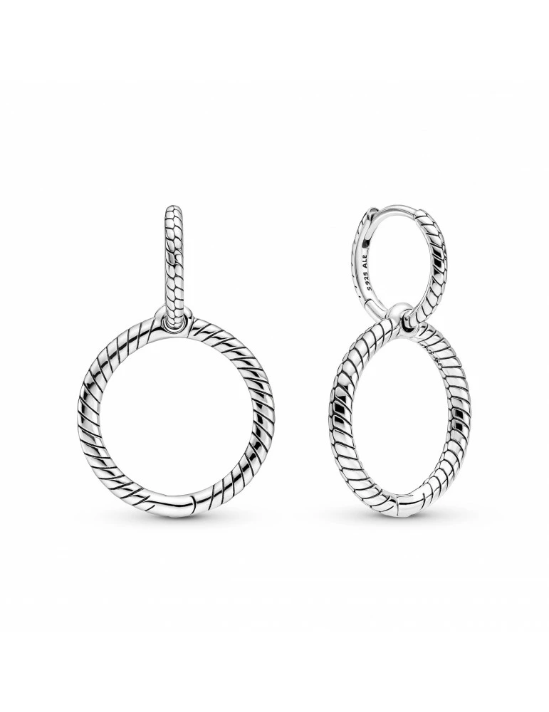 PANDORA Doubles Créoles à Charms Pandora Moments