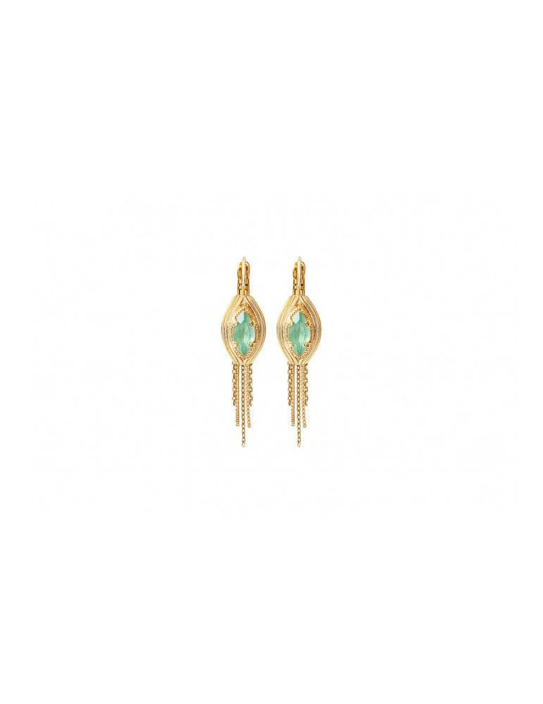 SATELLITE Boucles D'oreilles Crystal Turquoise