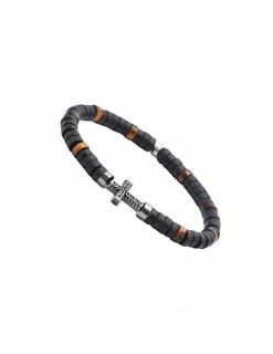 SIXTY STONES Croix Et Agate Noire