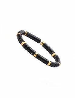 SIXTY STONES Heishi Agate Noire