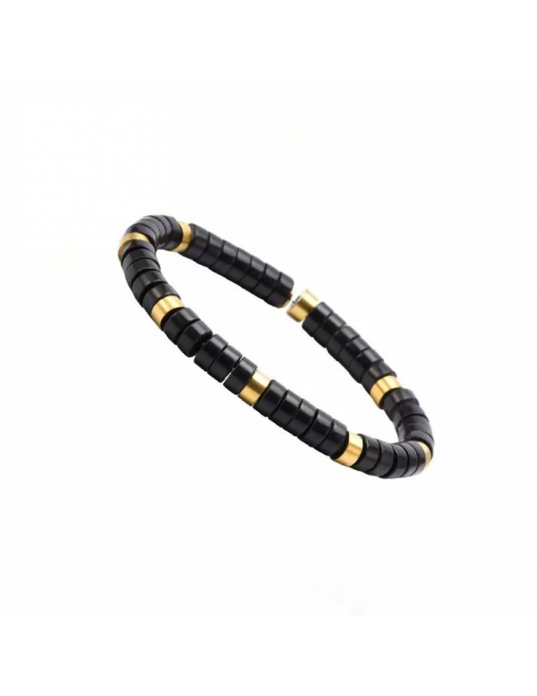 SIXTY STONES Heishi Agate Noire